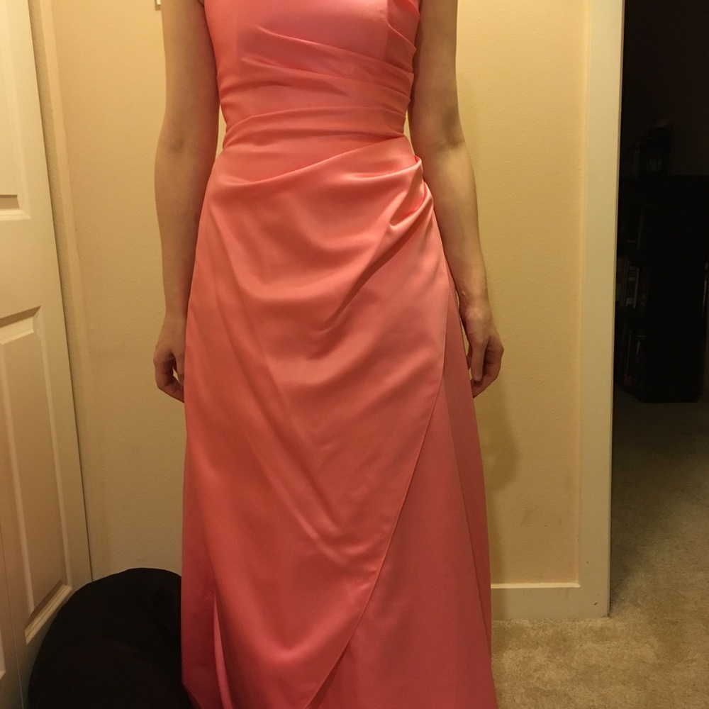 Peachy pink prom dress - Picture 3 of 6